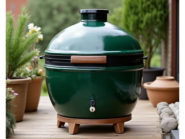 Burnhard Keramikgrill Kami Big, grüner Kamado-Stil Grill